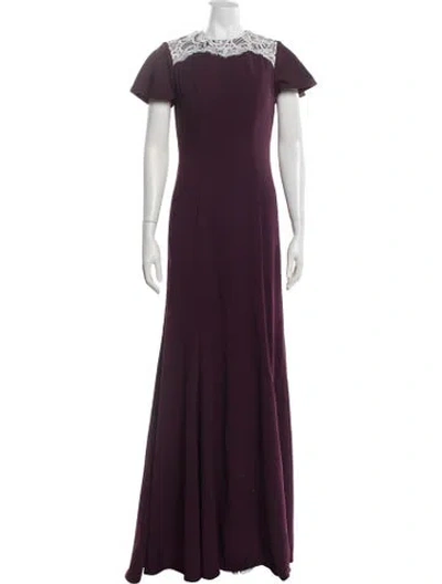 Pre-owned Rene Ruiz Lace Pattern Long Dress W/ Tags In Purple