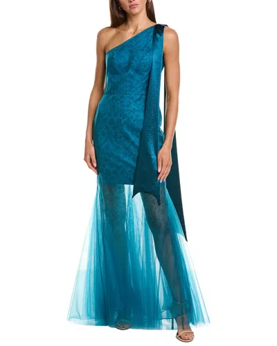 Rene Ruiz Mermaid Gown In Blue