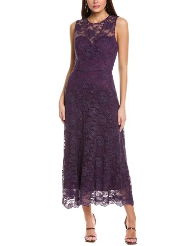Rene Ruiz Mermaid Gown With Ruffle Neckline In Purple