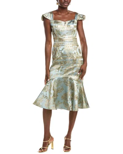 Rene Ruiz Mermaid Hem Jacquard Cocktail Dress In Multi