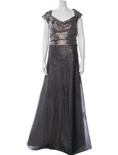 Pre-owned Rene Ruiz Mesh Long Dress W/ Tags In Neutrals