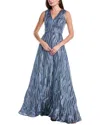 Rene Ruiz Metallic Jacquard A-line Gown