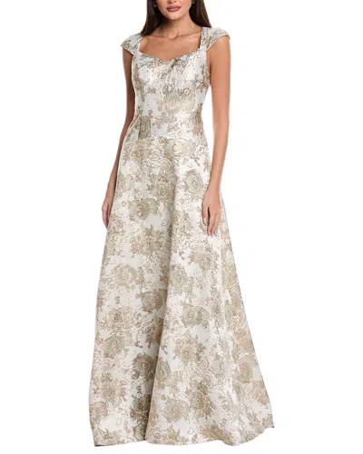 RENE RUIZ RENE RUIZ METALLIC JACQUARD GOWN