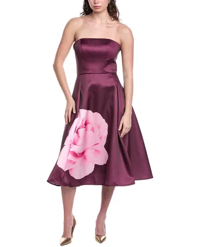 Rene Ruiz Midi Cocktail Dress In Purple