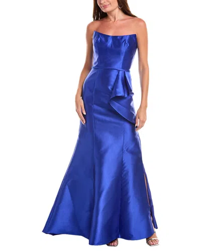 Rene Ruiz Mikado Gown In Blue