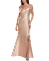 Rene Ruiz Off-shoulder Fit & Flare Gown In Pink