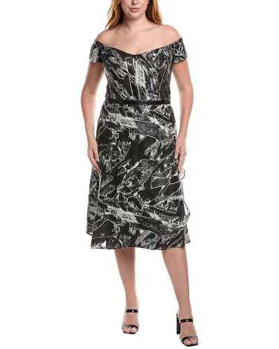 Rene Ruiz Off-the-shoulder Cocktail Dress In Black