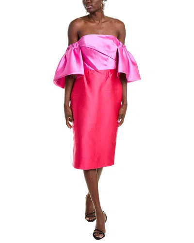 Rene Ruiz Off-the-shoulder Cocktail Dress In Pink