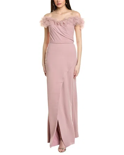 Rene Ruiz Off-the-shoulder Dress In Pink