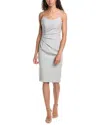 Rene Ruiz Off-the-shoulder Gown In Silver