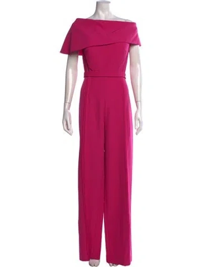Pre-owned Rene Ruiz Off-the-shoulder Jumpsuit W/ Tags In Pink