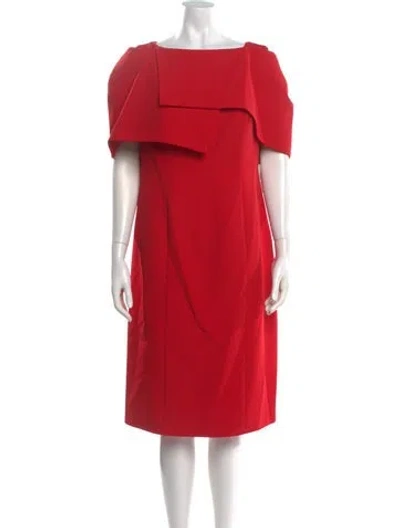 Pre-owned Rene Ruiz Off-the-shoulder Knee-length Dress W/ Tags In Red