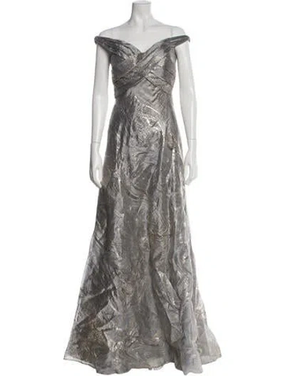 Pre-owned Rene Ruiz Off-the-shoulder Long Dress