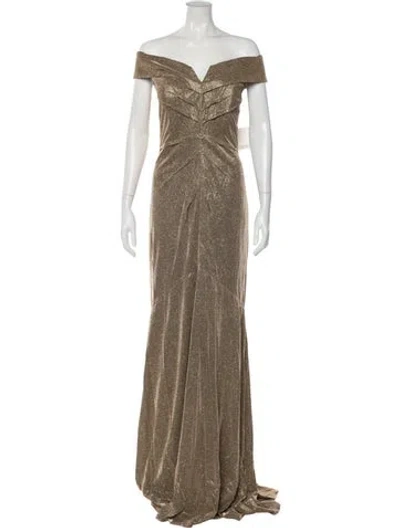 Pre-owned Rene Ruiz Off-the-shoulder Long Dress W/ Tags In Multi