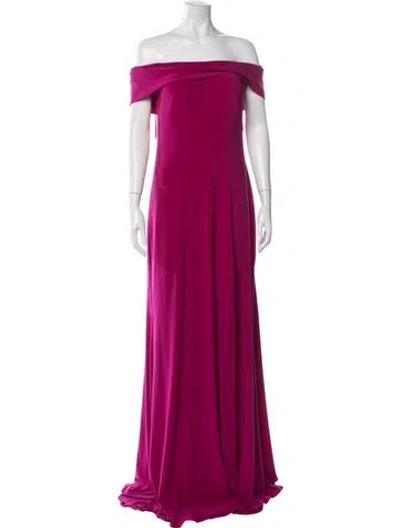 Pre-owned Rene Ruiz Off-the-shoulder Long Dress W/ Tags In Pink