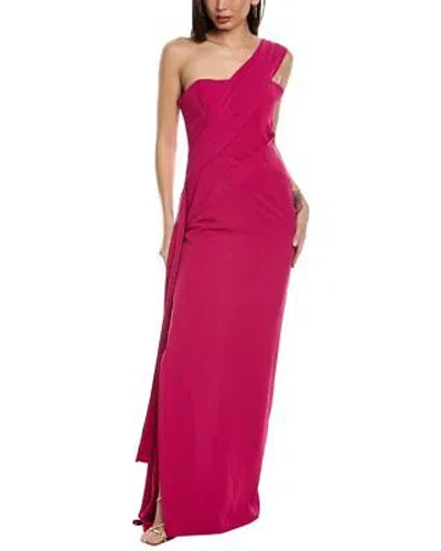 Pre-owned Rene Ruiz One-shoulder Crepe Gown Women's In Pink