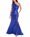 Rene Ruiz One-shoulder Gown In Blue