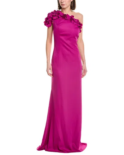 Rene Ruiz One-shoulder Gown In Pink