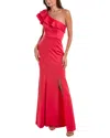 Rene Ruiz One-shoulder Gown In Pink