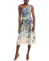 Rene Ruiz One-shoulder Lace Cocktail Dress In Multi
