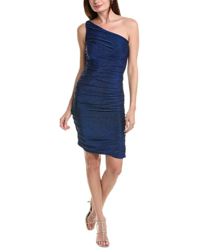 Rene Ruiz One-shoulder Mini Dress In Blue