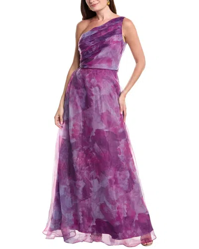 Rene Ruiz One-shoulder Organza Gown
