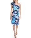 Rene Ruiz One-shoulder Scuba Cocktail Dress