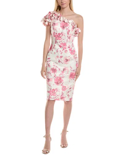 Rene Ruiz One-shoulder Sheath Dress In Pink