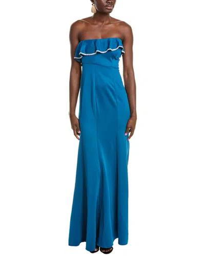 Rene Ruiz One-shoulder Gown In Transparent