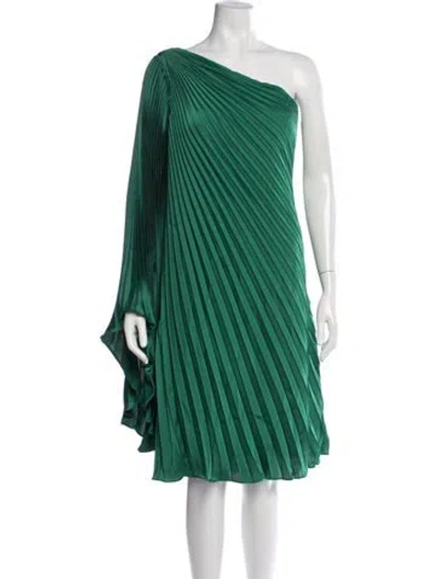 Pre-owned Rene Ruiz One-shoulder Knee-length Dress W/ Tags In Green