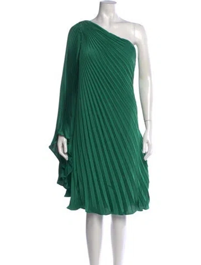 Pre-owned Rene Ruiz One-shoulder Knee-length Dress W/ Tags In Green