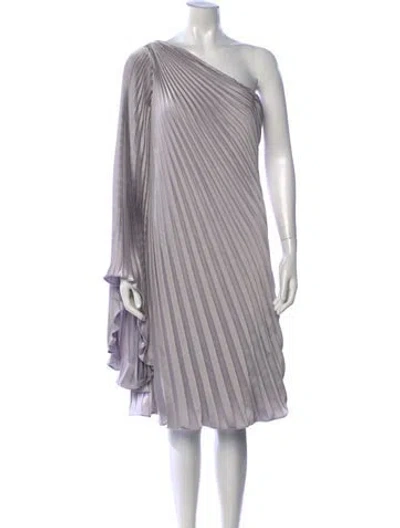 Pre-owned Rene Ruiz One-shoulder Knee-length Dress W/ Tags In Grey