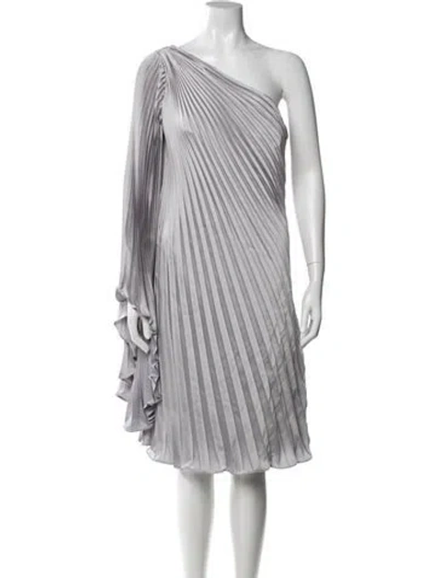 Pre-owned Rene Ruiz One-shoulder Knee-length Dress W/ Tags In Grey