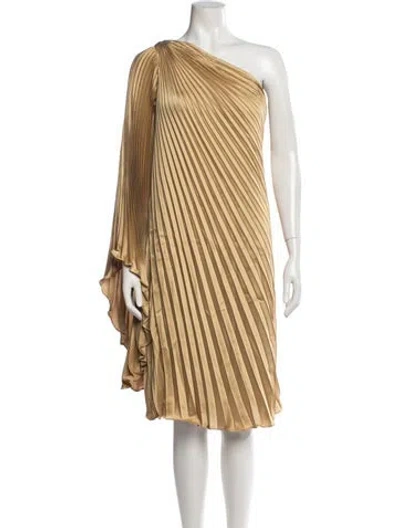 Pre-owned Rene Ruiz One-shoulder Knee-length Dress W/ Tags In Neutral