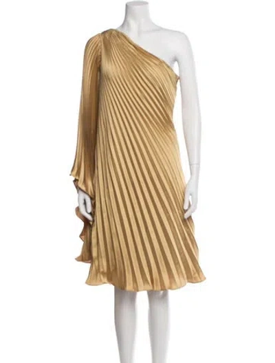 Pre-owned Rene Ruiz One-shoulder Knee-length Dress W/ Tags In Neutrals