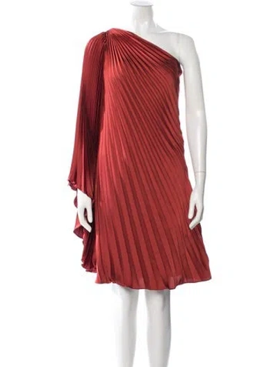 Pre-owned Rene Ruiz One-shoulder Knee-length Dress W/ Tags In Orange