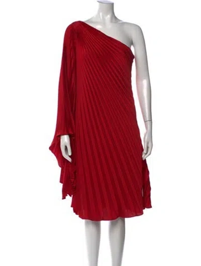 Pre-owned Rene Ruiz One-shoulder Knee-length Dress W/ Tags In Red
