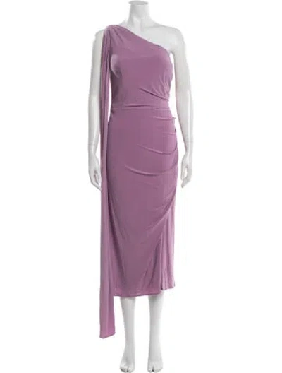Pre-owned Rene Ruiz One-shoulder Long Dress In Purple