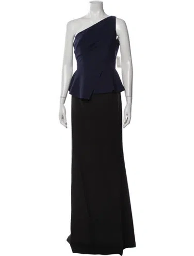 Pre-owned Rene Ruiz One-shoulder Long Dress W/ Tags In Blue