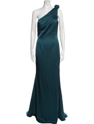 Pre-owned Rene Ruiz One-shoulder Long Dress W/ Tags In Blue