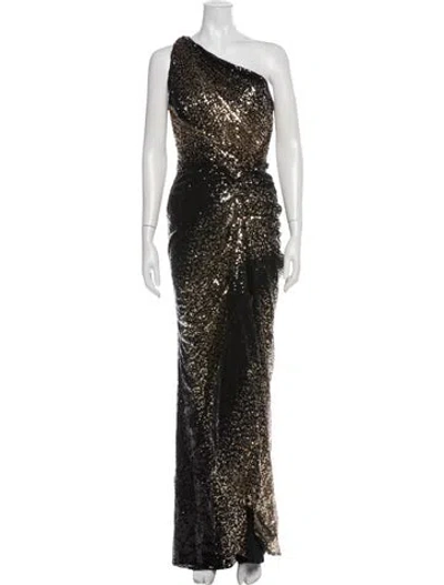 Pre-owned Rene Ruiz One-shoulder Long Dress W/ Tags In Gray