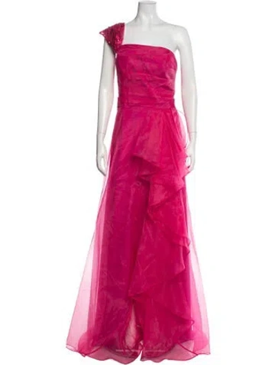 Pre-owned Rene Ruiz One-shoulder Long Dress W/ Tags In Pink