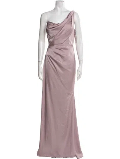 Pre-owned Rene Ruiz One-shoulder Long Dress W/ Tags In Pink