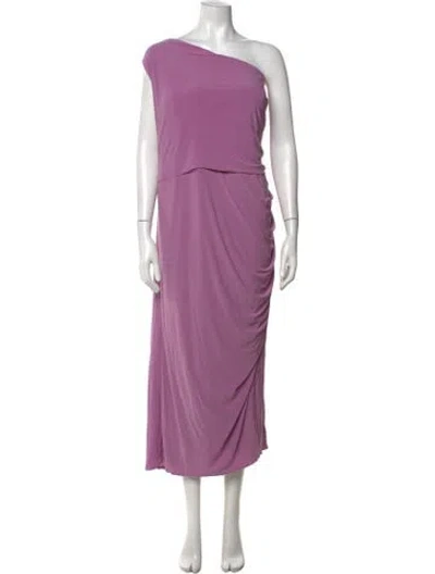 Pre-owned Rene Ruiz One-shoulder Long Dress W/ Tags In Purple
