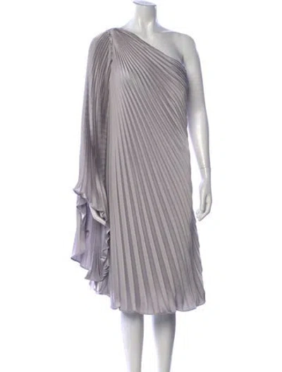 Pre-owned Rene Ruiz One-shoulder Midi Length Dress W/ Tags In Grey