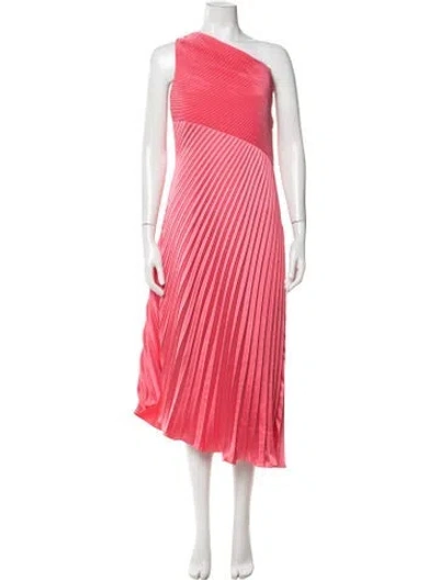 Pre-owned Rene Ruiz One-shoulder Midi Length Dress W/ Tags In Pink