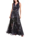 Rene Ruiz Organza Gown In Multi