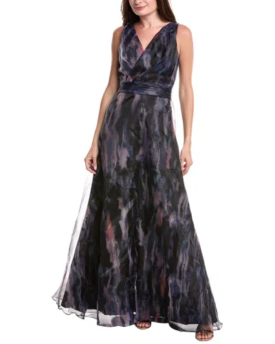 Rene Ruiz Organza Gown In Multi