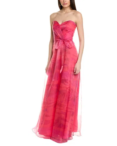 Rene Ruiz Organza Gown In Pink