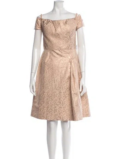 Pre-owned Rene Ruiz Patterned Knee-length Dress W/ Tags In Neutral